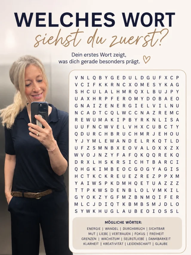 Schreib dein Wort in die Kommentare ☺️

Manchmal zeigt uns ein Wort genau das, was wir gerade hören sollen.
