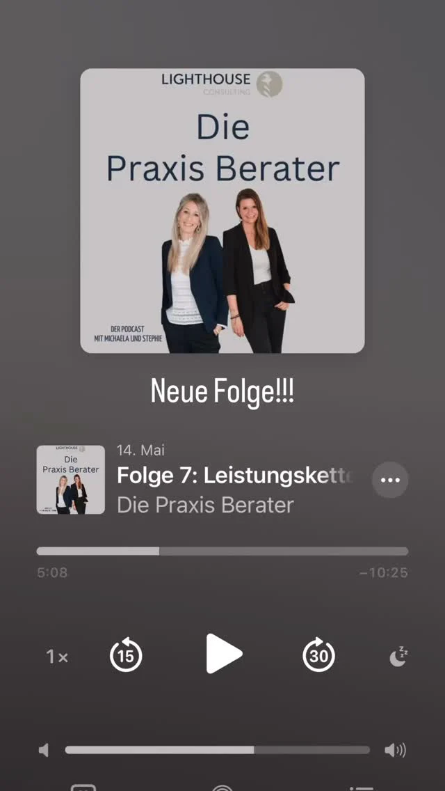 Leistungsketten für deine Zahnarztpraxis erleichtern nicht nur die Abrechnung. Sie sorgen dafür, dass Patienten nicht lange auf ihren Kostenvoranschlag warten, die Rechnungen zeitnah erstellt werden, deine Mitarbeiter entlastet werden und kein Honorar verloren geht. Also, worauf wartest du noch?

Anbei der Link zur neuen Folge: https://open.spotify.com/episode/0V3ZUSCRFxh1Ez08r85p7L?si=q_k2yquMRwKOByA3HR1AHA