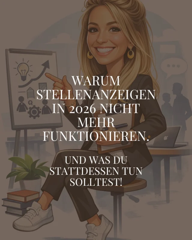 Folge uns unbedingt, wenn du mehr zum Thema Sichtbarkeit wissen möchtest.

Stellenanzeigen schalten war gestern!
2026 funktioniert das nicht mehr, zumindest nicht alleine!

Die besten Mitarbeiter suchen nicht aktiv. Sie wechseln, wenn sie überzeugt sind von einer Praxis, in der sie sich vorstellen können zu arbeiten.
Das passiert nicht durch eine Anzeige.
Das passiert durch Sichtbarkeit und das lange bevor die Stelle überhaupt offen ist.

Kommentiere „Team“ und ich melde mich persönlich bei dir!
