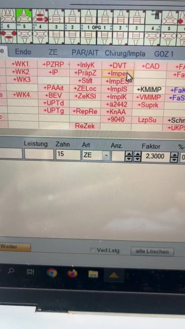 Jede Kette sieht unterschiedlich aus und ist ganz individuell für die Praxis zugeschnitten.

Umso exakter die Kette umso weniger Fehler entstehen.

Für welche Leistung hast du Ketten? ##zahnarzt #zahnärztin #zahnärztlicheabrechnung